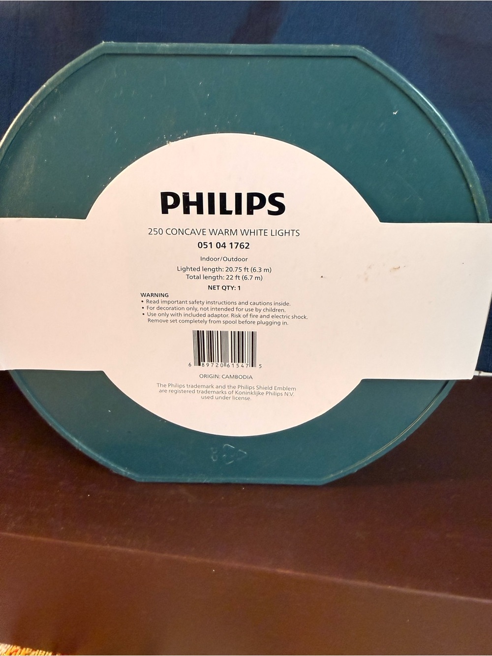 Philips Teal Reel 250 Warm White String Lights